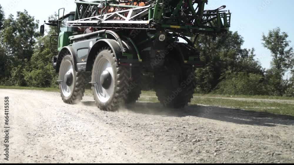 Spray Fertilize On Field With Chemicals In Agriculture Field Spray Fertilize On Field With Chemicals In Agriculture Field