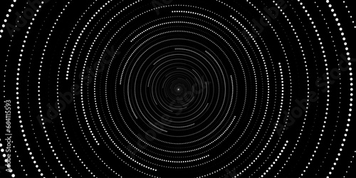 Swirling radial background. Black and white Halftone dotted background Pop art overlay texture.