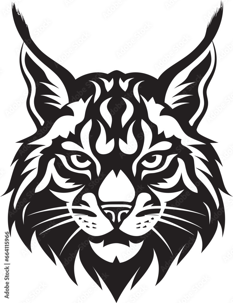 Bobcat Vector Design A Fierce and Beautiful Wild Cat Vector Bobcat A Wild Predator Animal in a Vector Illustration Format Bobcat Vector Design A Fierce and Beautiful Wild Cat Vector Bobcat A Wild Predator Animal in a Vector Illustration Format