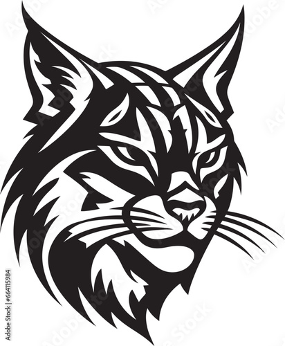 Fototapeta Naklejka Na Ścianę i Meble -  Bobcat Vector Design A Fierce and Beautiful Wild Cat Vector Bobcat A Wild Predator Animal in a Vector Illustration Format