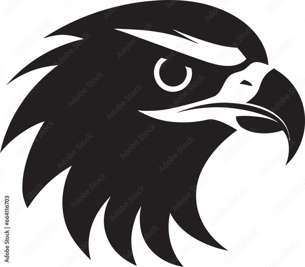 Fototapeta premium Black Falcon A Vector Logo Design for the Business Thats Always on the Hunt Black Falcon A Vector Logo Design for the Business Thats Ready to Make Its Mark