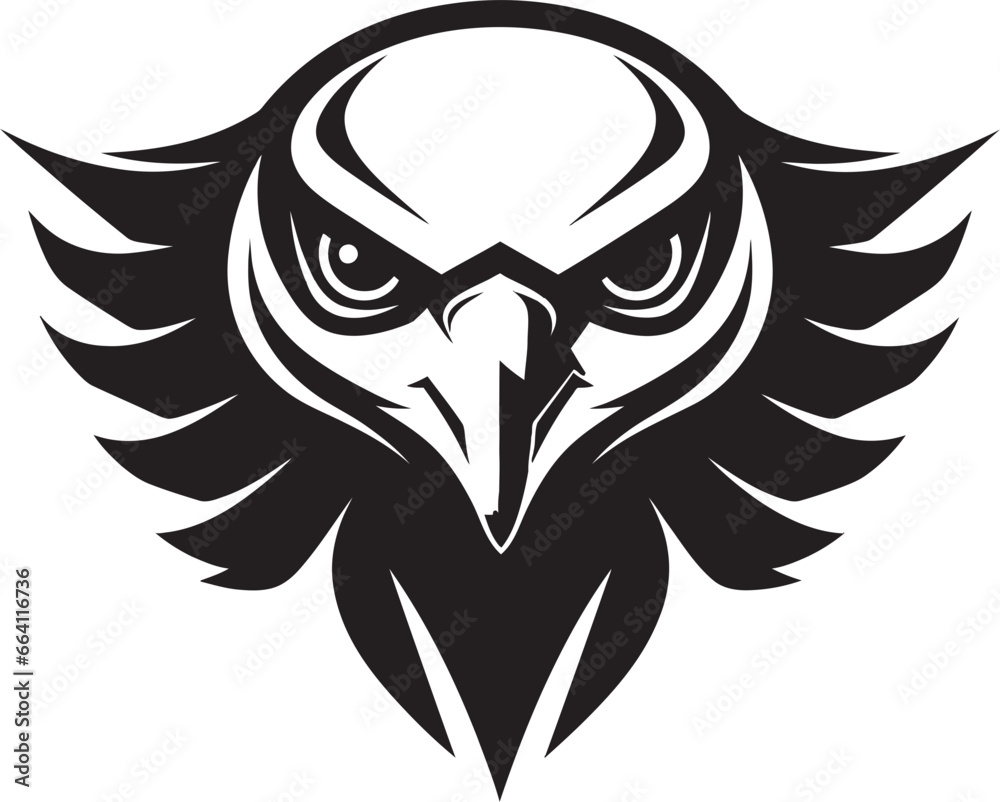 Obraz premium Black Falcon A Vector Logo Design for the Business Thats Always Ready to Strike Black Falcon A Vector Logo Design for the Business Thats Sharp and Precise