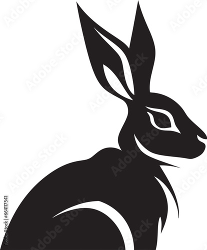 Black Hare Vector Logo A Professional and Elegant Logo for Your Company Black Hare Vector Logo A Creative and Unique Logo for Your Organization