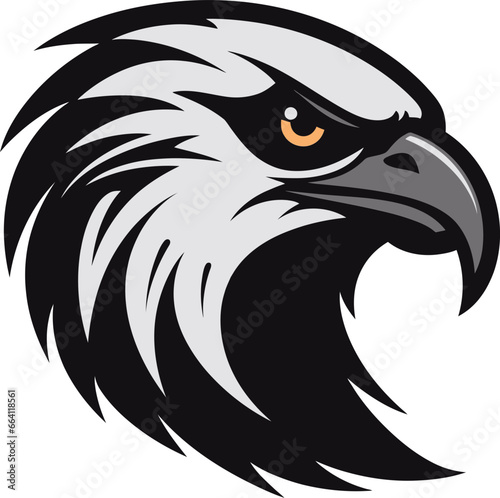 Predator Hawk A Black Vector Logo for the Unthinkable Black Vector Predator Hawk Logo A Symbol of Fear and Awe