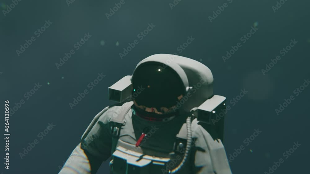 An astronaut floating in space An astronaut floating in space