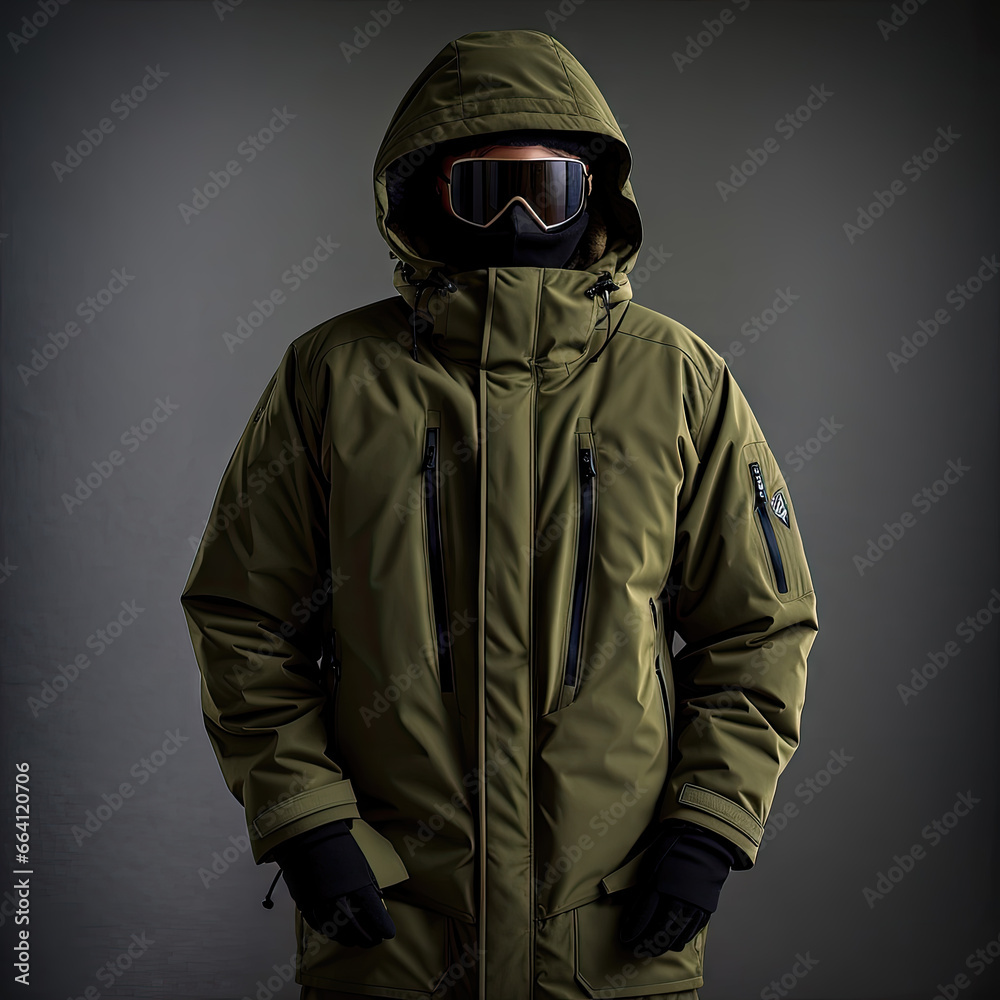 Winter hiking jacket, olive. Winter hiking jacket, olive.