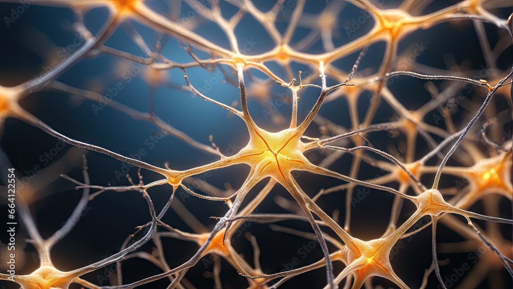 Brain neurons, in extreme work. Brain neurons, in extreme work.