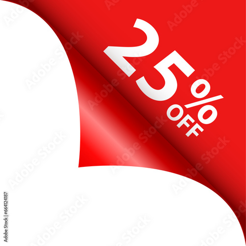 Curled corner 25% off