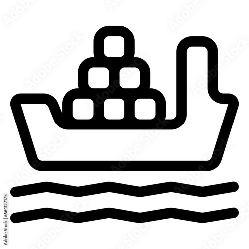 cargo boat icon
