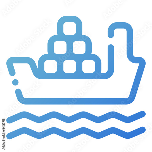 cargo boat icon