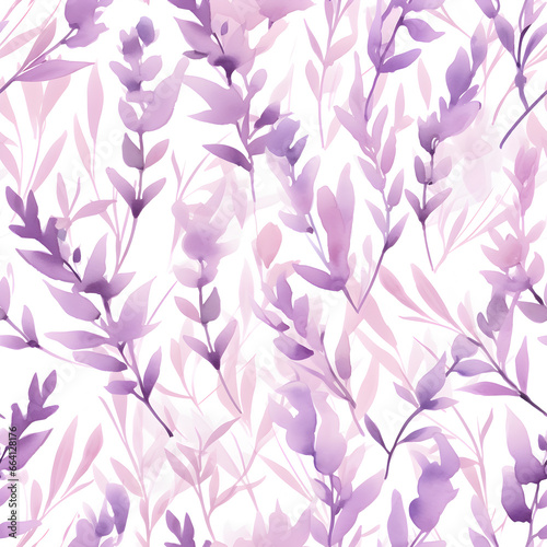 Lavender watercolor seamless pattern paint