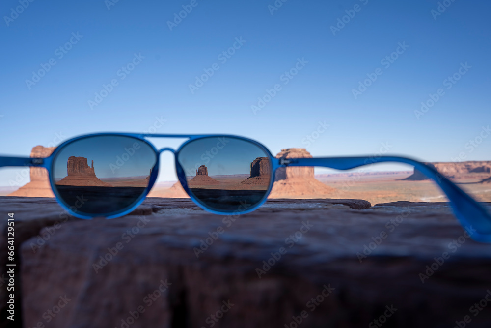 sunglasses on the Monument Valley 