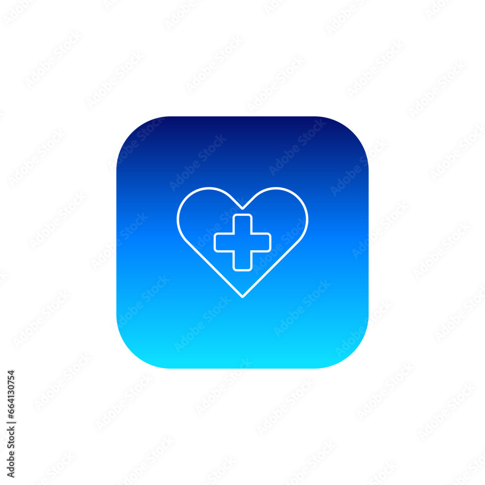 Heart with cross icon Heart with cross icon