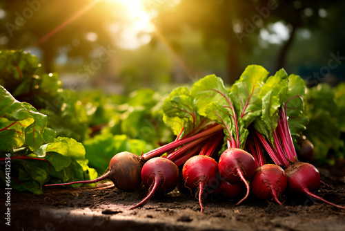 A good harvest of beets. Beet cultivation. Farm and field. Harvested agricultural crops. photo