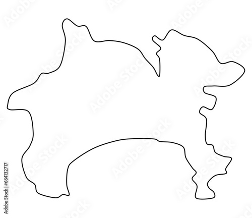 Quadro em tela kanagawa map, kanagawa vector, kanagawa outline, kanagawa, kanagawa prefecture