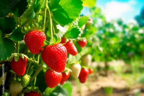 A good harvest of strawberries. Cultivation of strawberries. Farm and field. Harvested agricultural crops.
