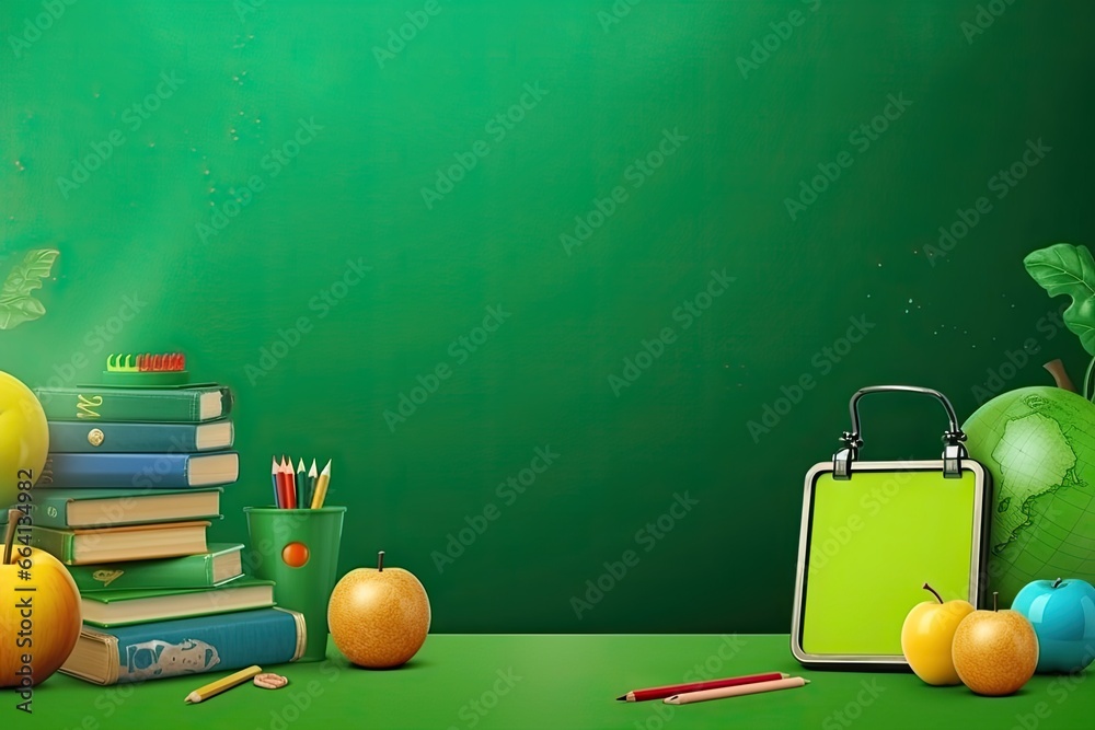 back to school concept Background consists of school bags and school supplies, boards and free space. back to school concept Background consists of school bags and school supplies, boards and free space.
