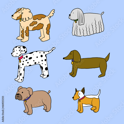 Ilustraciones de perros adorables