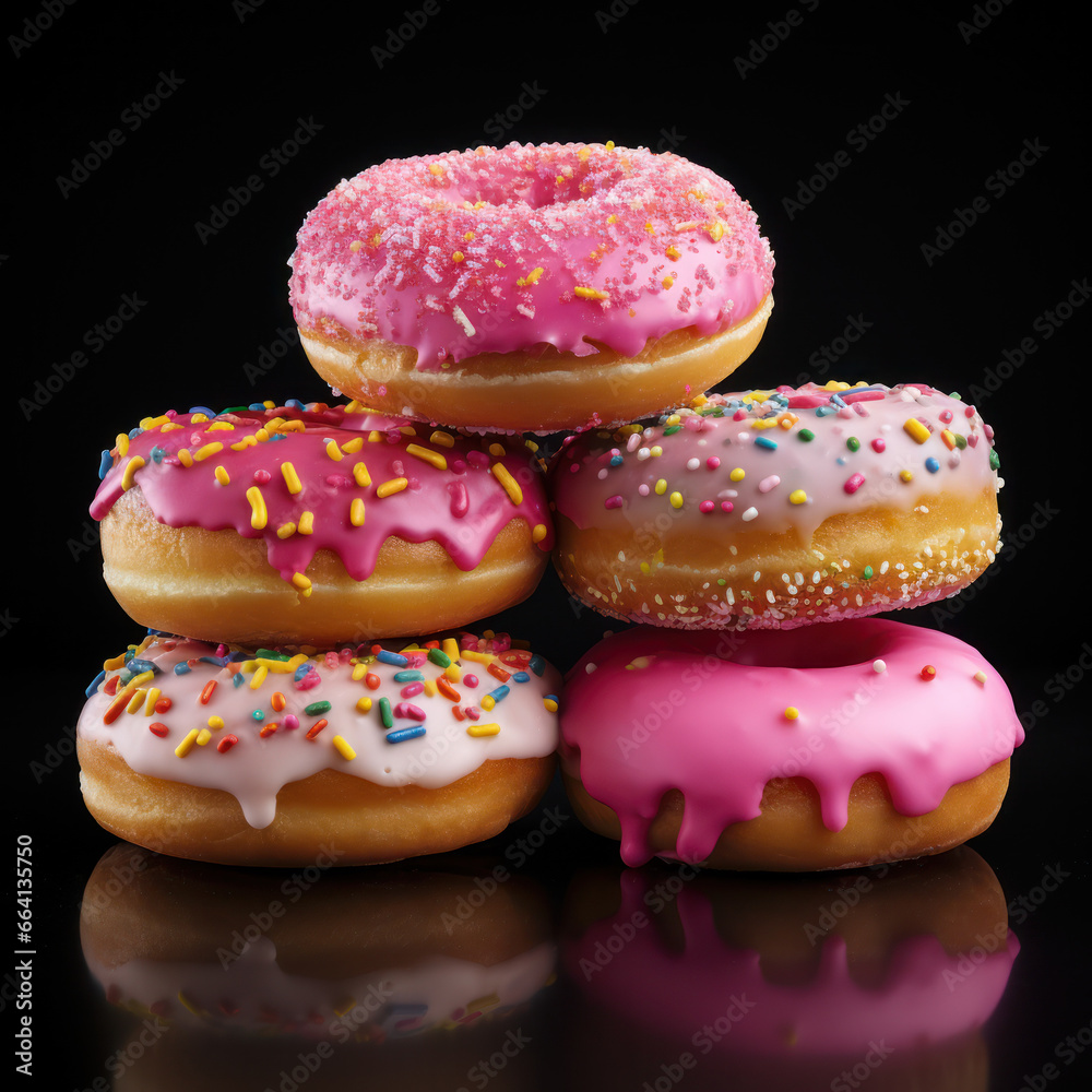 Donut Professional Studio Shot, Food Photography, Generative AI