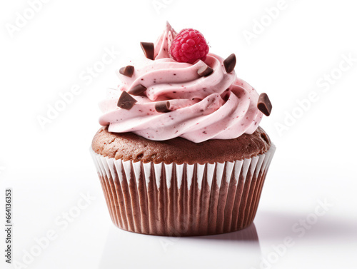Cupcake Professional Studio Shot Isolated on Clear Background  Food Photography  Generative AI