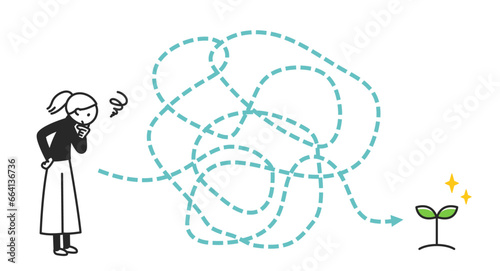 問題を解決させる女性