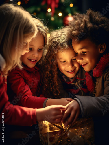 Christmas magic, children's joy. Presents & Gifts