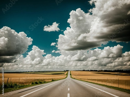 estrada céu azulado background  photo