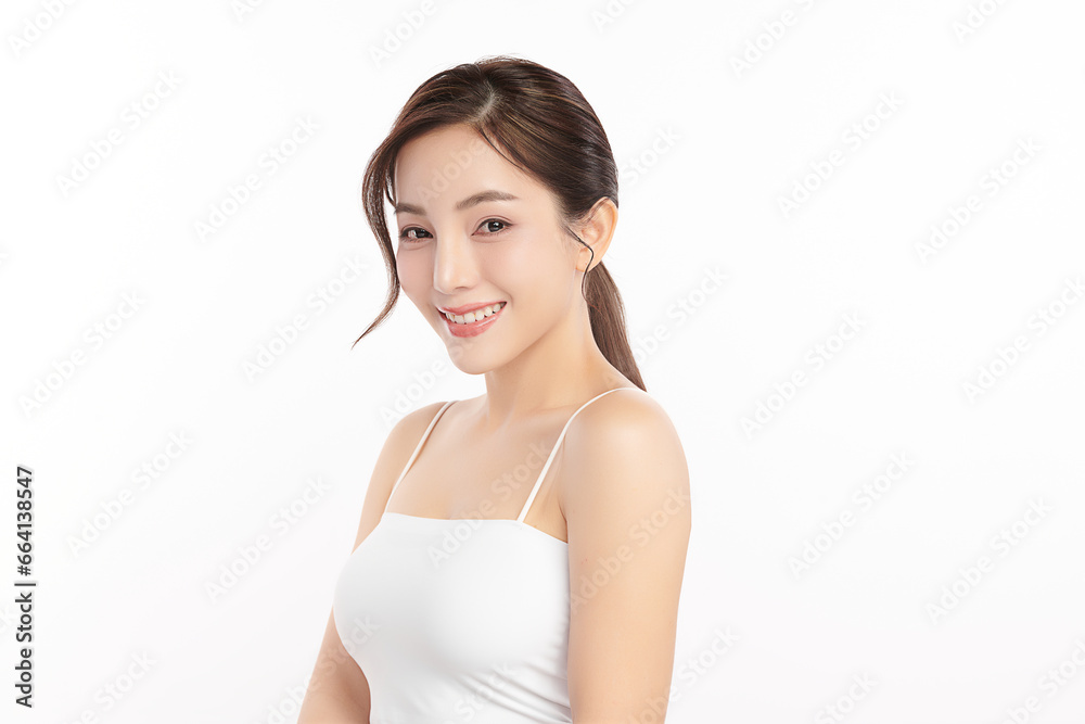 Beautiful young asian woman with clean fresh skin on white background, Face care, Facial treatment, Cosmetology, beauty and spa, Asian women portrait. Beautiful young asian woman with clean fresh skin on white background, Face care, Facial treatment, Cosmetology, beauty and spa, Asian women portrait.