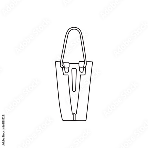 Hand drawn Kids drawing Cartoon Vector illustration bias tape maker Isolated on White Background
