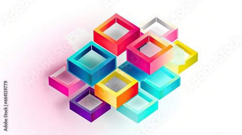 cubes concept isolated on white background