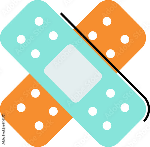 Band aid two color icon