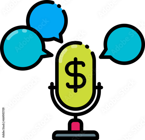 Money talk icon