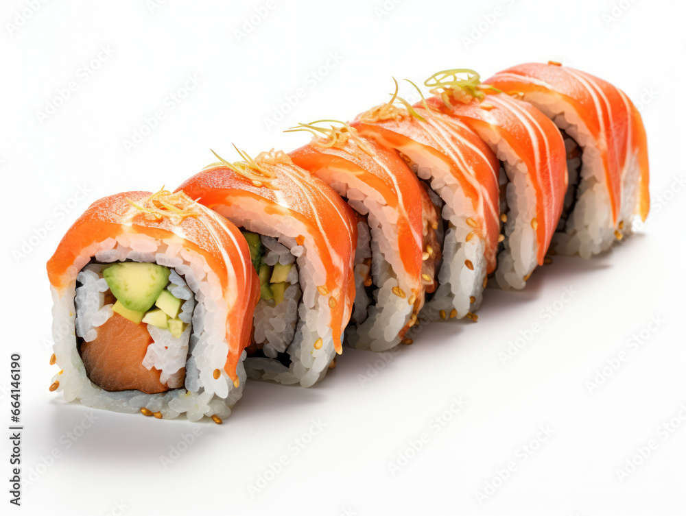 Sushi Studio Shot Isolated on Clear Background, Food Photography, Generative AI Sushi Studio Shot Isolated on Clear Background, Food Photography, Generative AI