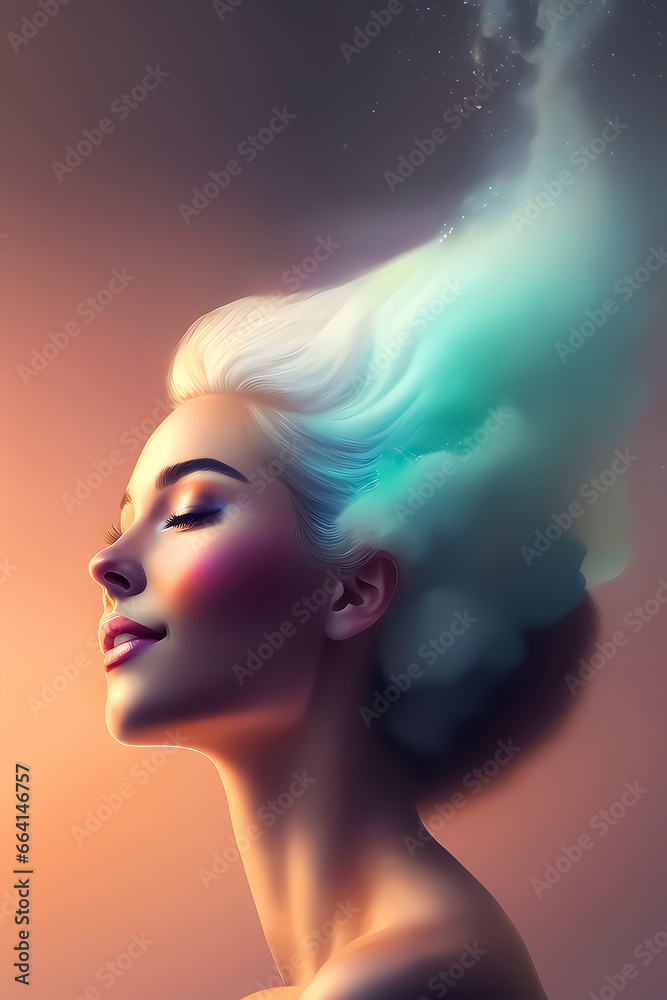portrait of a woman with hairstyle portrait of a woman with hairstyle