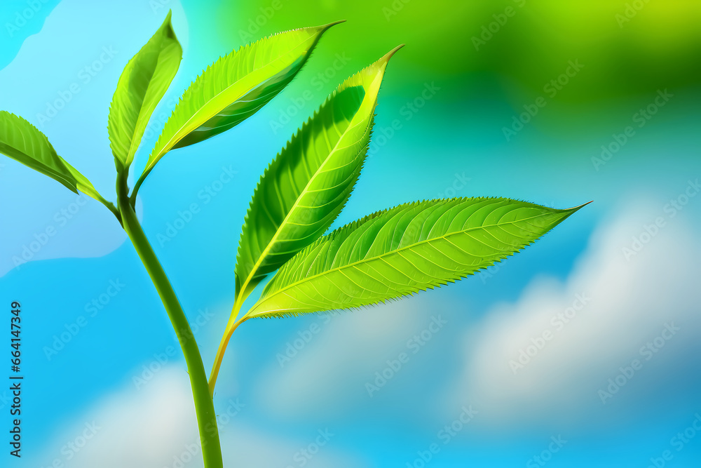 green leaves against blue sky green leaves against blue sky