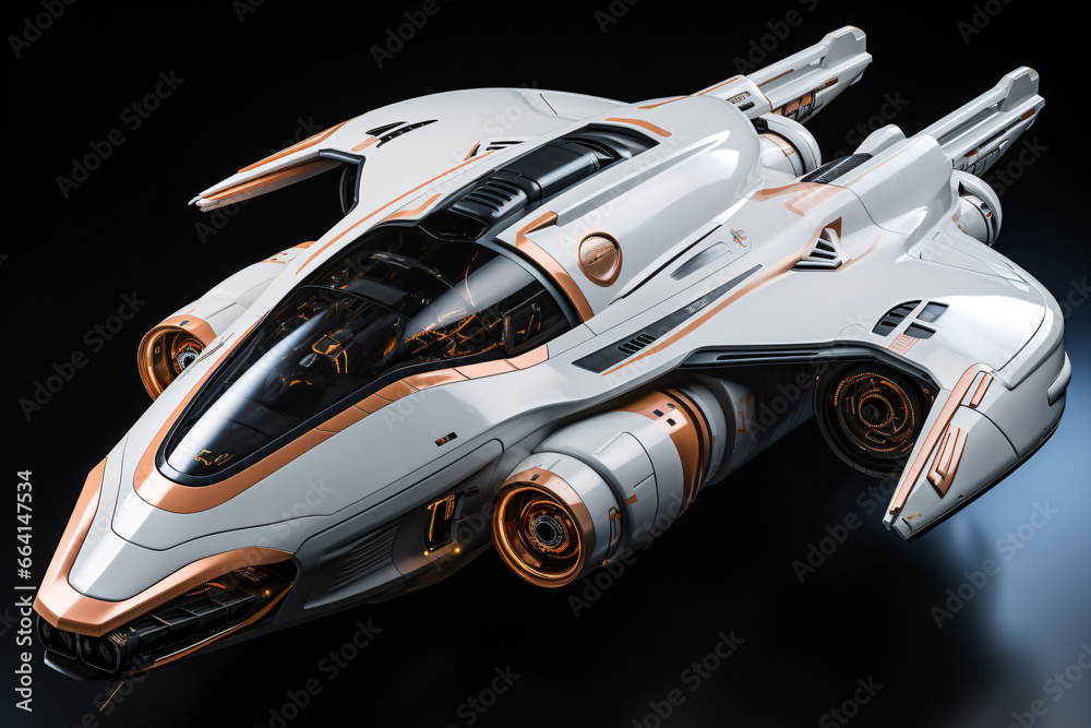 Futuristic air transport. Futuristic spaceship. 3D CG rendering of space ship.
Futuristic air transport. Futuristic spaceship. 3D CG rendering of space ship.