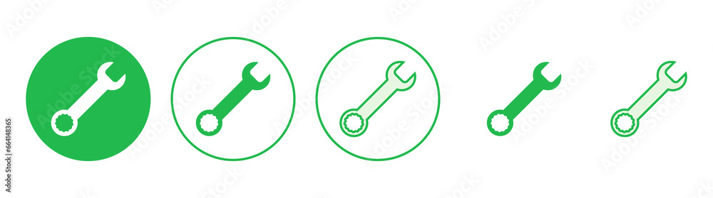 Wrench icon set. repair icon vector. tools icon vector Wrench icon set. repair icon vector. tools icon vector