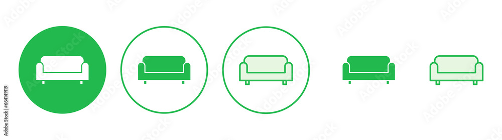 Sofa icon set. sofa icon illustration Sofa icon set. sofa icon illustration