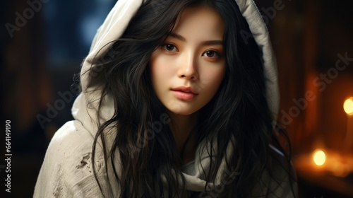 Beautiful Asian Woman Long Black Hair Portrait  Background Image  Desktop Wallpaper Backgrounds  Hd