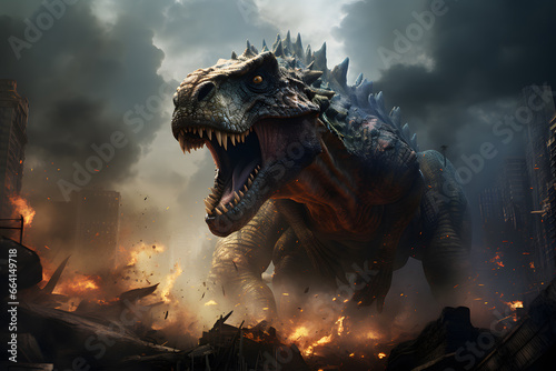 Tyrannosaurus rex dinosaur from the Cretaceous era photo