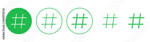 Hashtag icon set. hashtag symbol