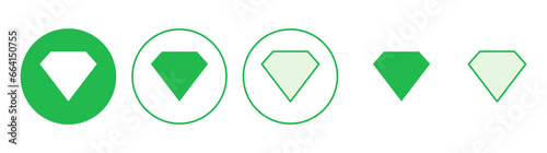 Diamond icon set. diamond gems vector icon.