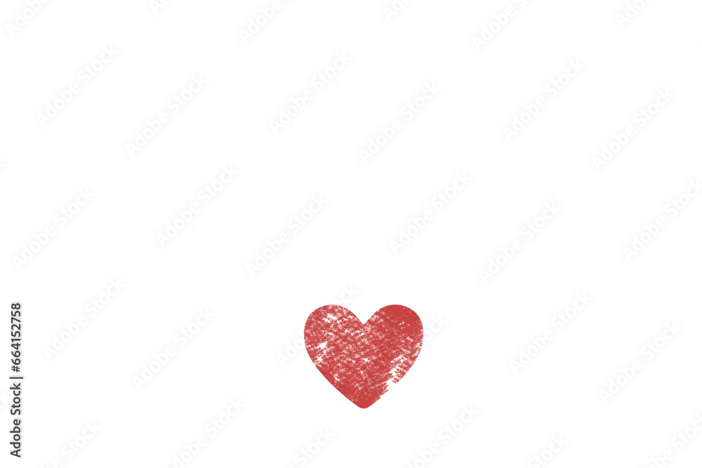 Digital png illustration of heart with fur die beste mama der welt text on transparent background