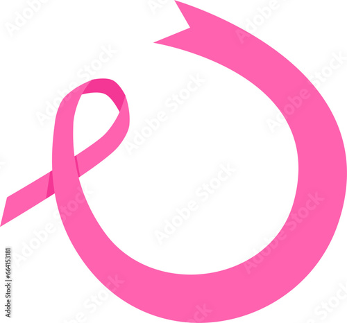 Pink ribbon, breast cancer awareness ribbon 