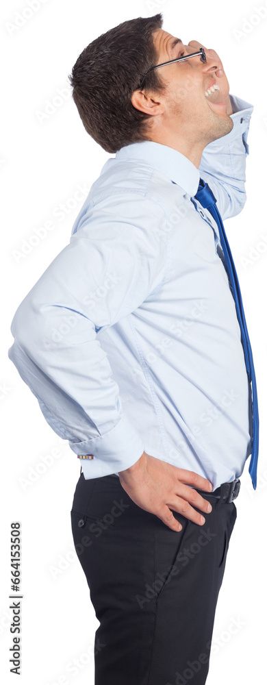 Digital png photo of happy caucasian businessman on transparent background Digital png photo of happy caucasian businessman on transparent background