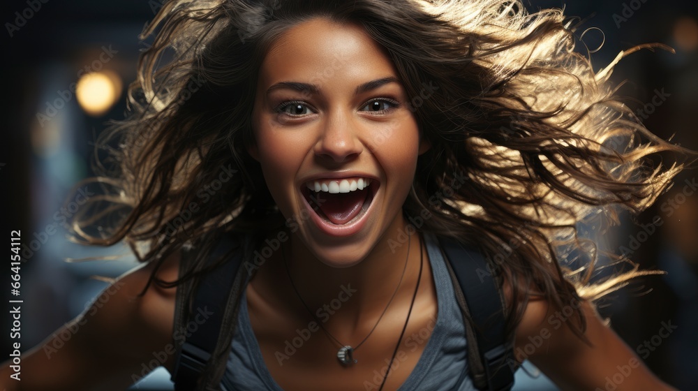 Portrait Young Female Jumping , Background Image ,Desktop Wallpaper Backgrounds, Hd