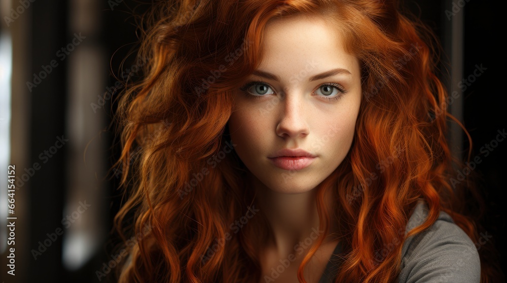 Portrait Young Red Haired Woman , Background Image ,Desktop Wallpaper Backgrounds, Hd