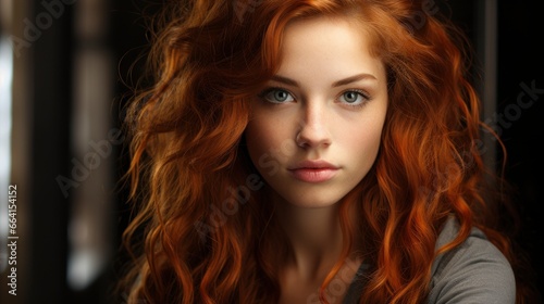 Portrait Young Red Haired Woman , Background Image ,Desktop Wallpaper Backgrounds, Hd