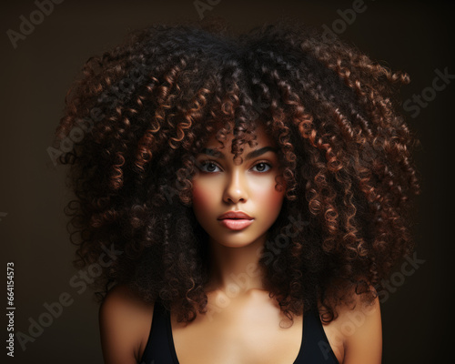 Curly Black Hair Model