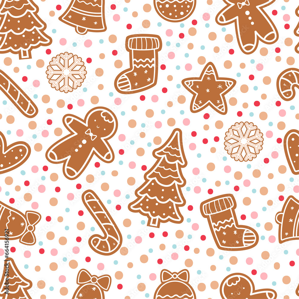 Festive Christmas Seamless Pattern Illustration Festive Christmas Seamless Pattern Illustration